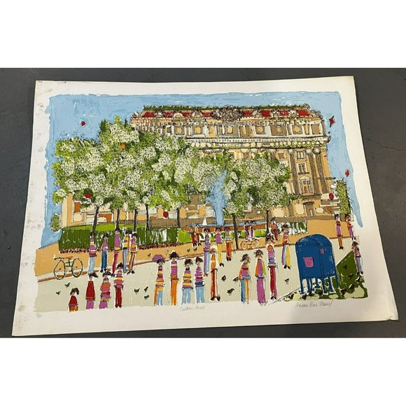 Vintage 1977 Lithograph Susan Pear Meisel Customs House Original Signed #'d/ 300